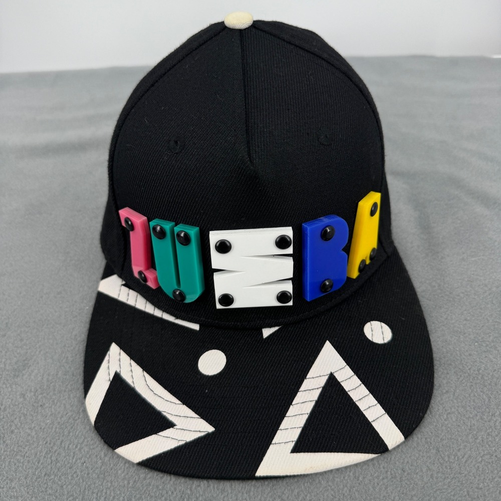 Zumba Wear Snapback Hat Black 3D Block Letter Logo Geometric Print Fitness Cap